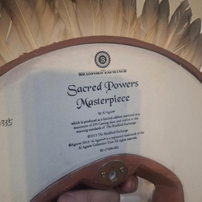 "Scared Powers" wolf art headdress and dreamcatcher wall décor byt the Bradford Exchange