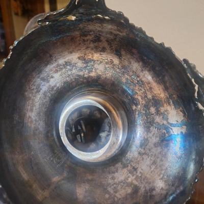 Antique Victorian brides basetks and Epergne- silverplated from an Estate