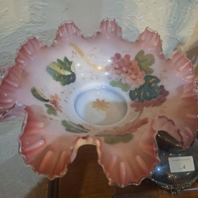 Antique Victorian brides basetks and Epergne- silverplated from an Estate