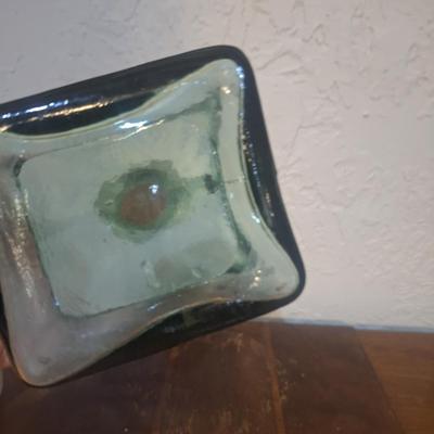 glass pitcher or decanter- looks to be hand blown glass