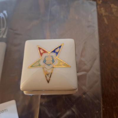 OES trinket box approx 1 ich square  made in japan