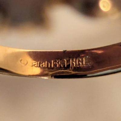 18kt heavy gold electroplate ring size 8