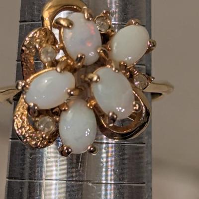 18kt heavy gold electroplate ring size 8