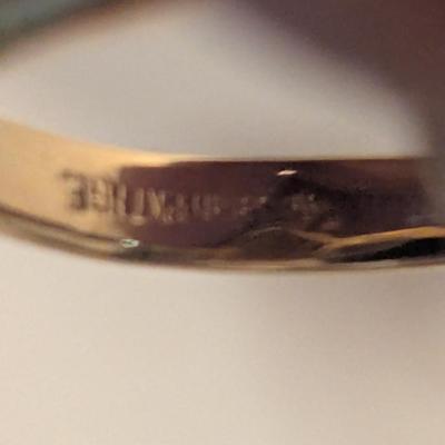 18kt heavy gold electroplate ring size 8