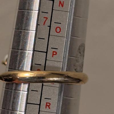 18kt heavy gold electroplate ring size 8