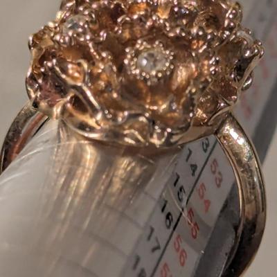 18kt heavy gold electroplate ring size 6.5