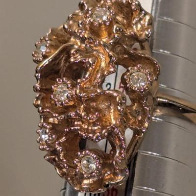 18kt heavy gold electroplate ring size 6.5