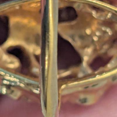 18kt heavy gold electroplate ring size 6.5