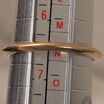 18kt heavy gold electroplate ring size 6.5