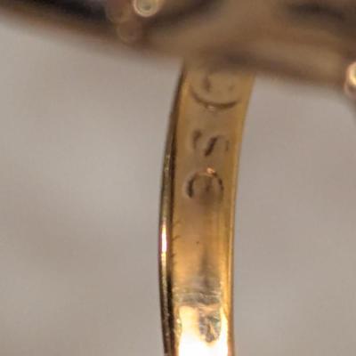 18kt heavy gold electroplate ring size 6.5