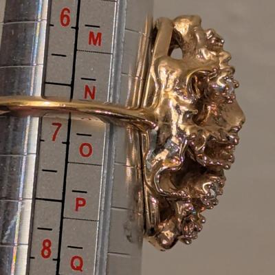 18kt heavy gold electroplate ring size 6.5