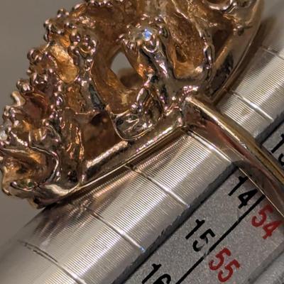 18kt heavy gold electroplate ring size 6.5