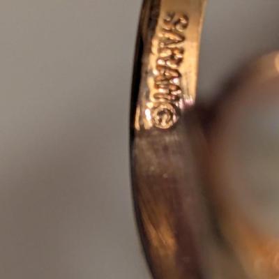 18kt heavy gold electroplate ring size 6