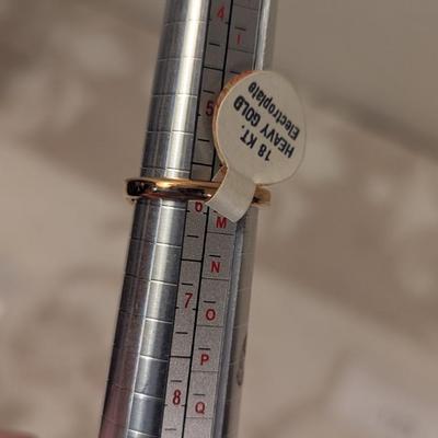 18kt heavy gold electroplate ring size 6