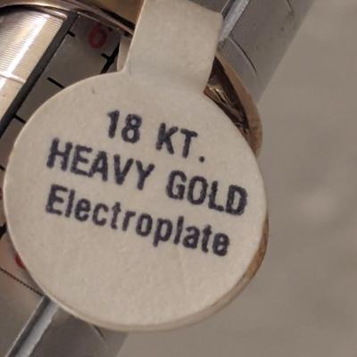 18kt heavy gold electroplate ring size 6