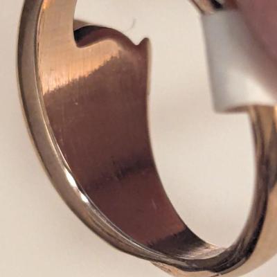 18kt heavy gold electroplate ring size 6