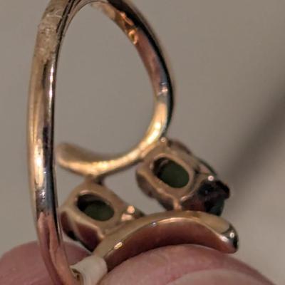 18kt heavy gold electroplate ring size 6