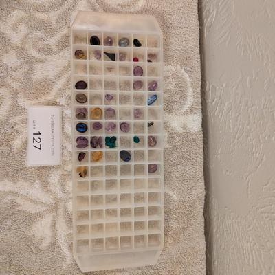 Jewelry Colored stones in mini ice tray