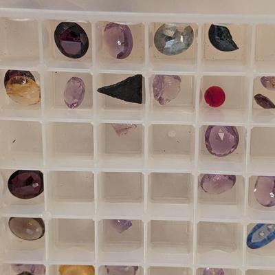Jewelry Colored stones in mini ice tray