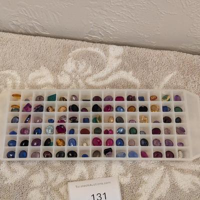 collection of various polished gemstones for jewelry making-