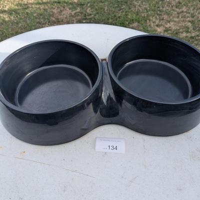 double pet food bowl