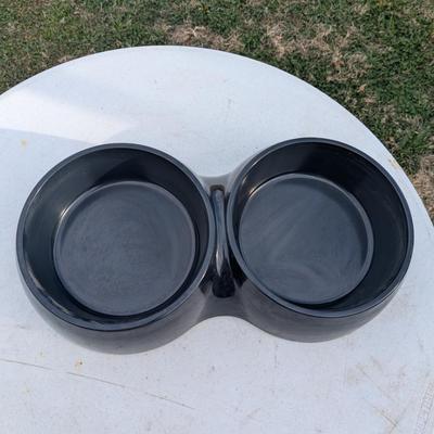double pet food bowl