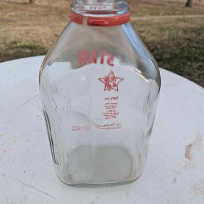 vintage Star Dairy glass milk bottle from Mulhall, Oklahoma