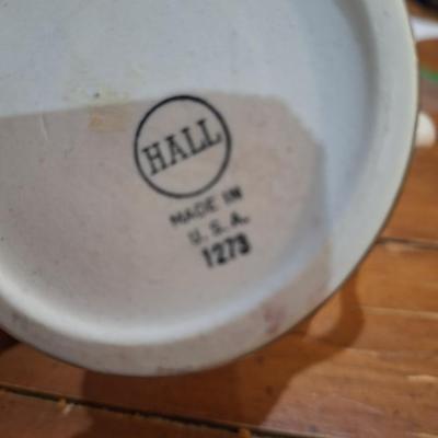 Hall vintage irish pedestal mug with green base