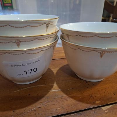 5 bowls by crown potteries