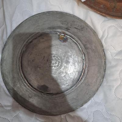 handcrafted coppoer plates engraved and hammered designs