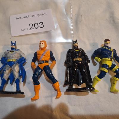 4 small die cast figures by Toy Biz