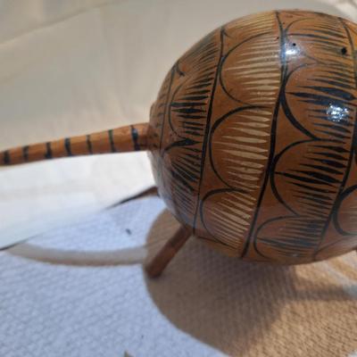 handcrafted Oazacan armadillo - head and tail bobble with motion