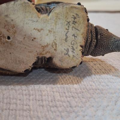 ceramic or pottery aramdillo figurine