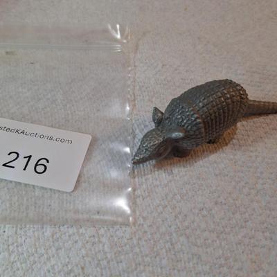 Aradillo figurine- seems to be pewter