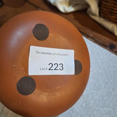 Native American style pot with Kokopelli and other symbols