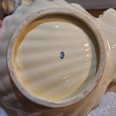 floral chip and dip style plate made in japan - it is one whole piece- see all photos for small damage