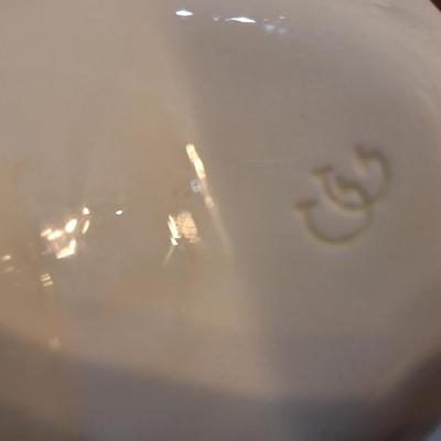 floral chip and dip style plate made in japan - it is one whole piece- see all photos for small damage