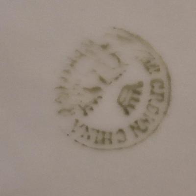 vintage hangled plate from Three Crown china company in Bavaria