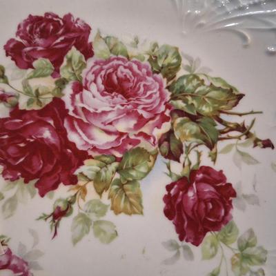 vintage hangled plate from Three Crown china company in Bavaria