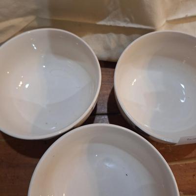 Royal Norfolk Lemon-Printed stoneware bowls- set of 3