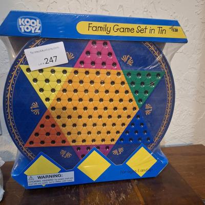 vintage chinese chekcers toy marble game in sealed package