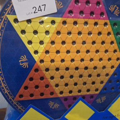 vintage chinese chekcers toy marble game in sealed package