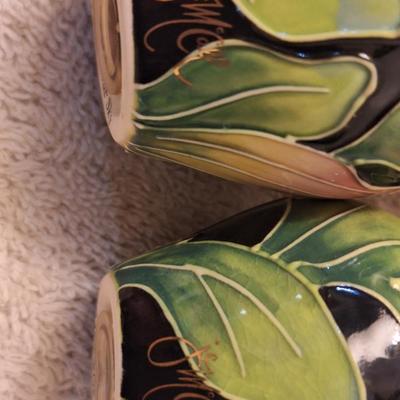 Blue Sky J McCall dogwood flowers salt and Pepper shakers - signed