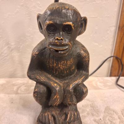 vintage resin monkey figurine table lamps- no shades
