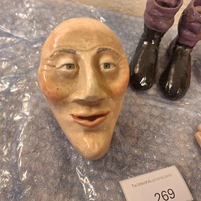 ceramic pieces - doll pieces or puppet pieces? See photos