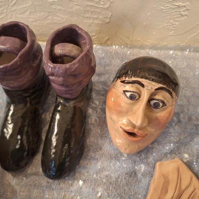 ceramic pieces - doll pieces or puppet pieces? See photos