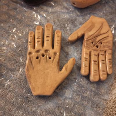 ceramic pieces - doll pieces or puppet pieces? See photos