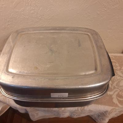 vintage aluminum turkey roasting pan