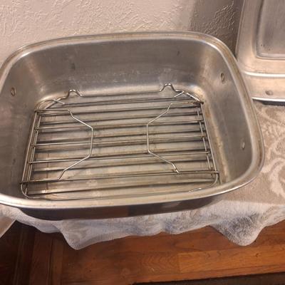 vintage aluminum turkey roasting pan