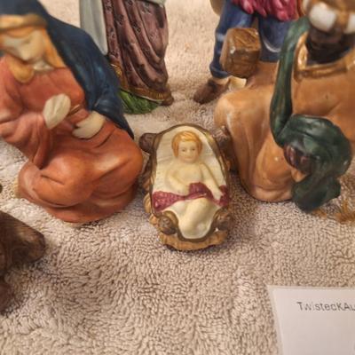 porcelain nativity set